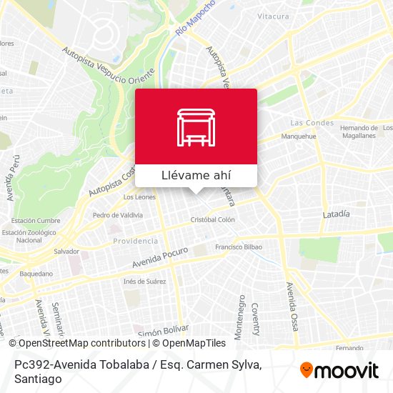 Mapa de Pc392-Avenida Tobalaba / Esq. Carmen Sylva