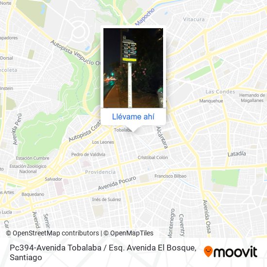 Mapa de Pc394-Avenida Tobalaba / Esq. Avenida El Bosque