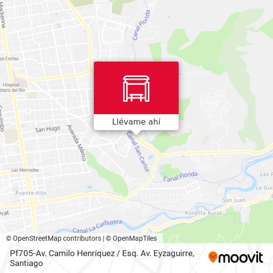 Mapa de Pf705-Av. Camilo Henríquez / Esq. Av. Eyzaguirre