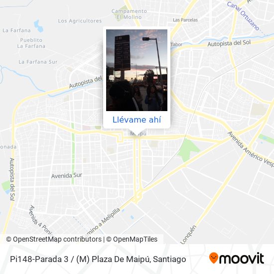 Mapa de Pi148-Parada 3 / (M) Plaza De Maipú