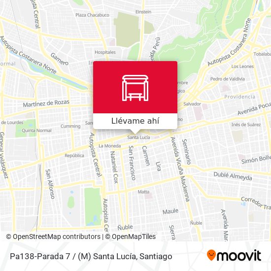 Mapa de Pa138-Parada 7 / (M) Santa Lucía