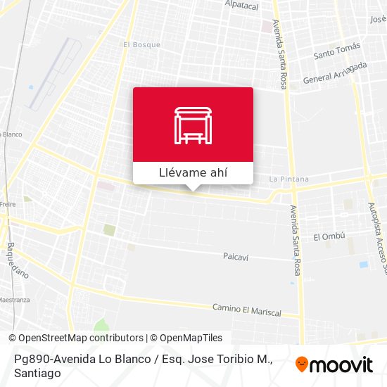 Mapa de Pg890-Avenida Lo Blanco / Esq. Jose Toribio M.