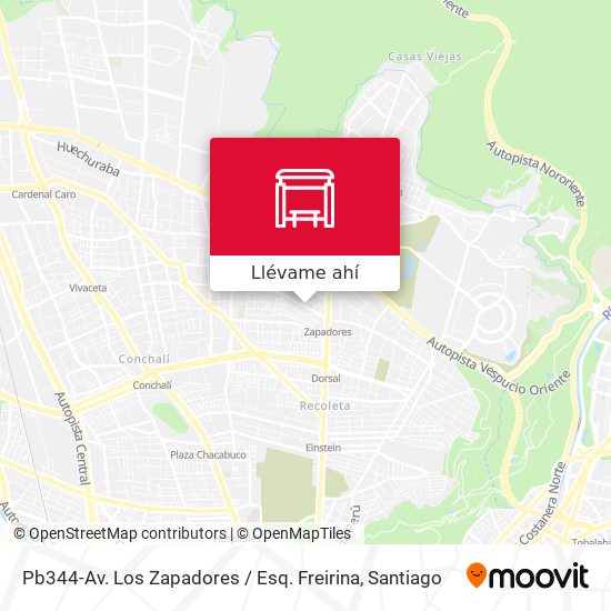 Mapa de Pb344-Av. Los Zapadores / Esq. Freirina