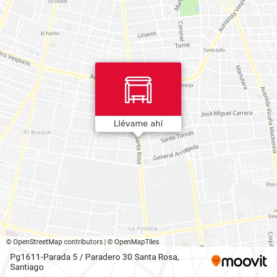 Mapa de Pg1611-Parada 5 / Paradero 30 Santa Rosa