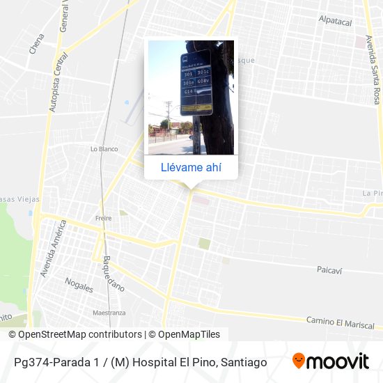 Mapa de Pg374-Parada 1 / (M) Hospital El Pino