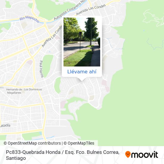 Mapa de Pc833-Quebrada Honda / Esq. Fco. Bulnes Correa