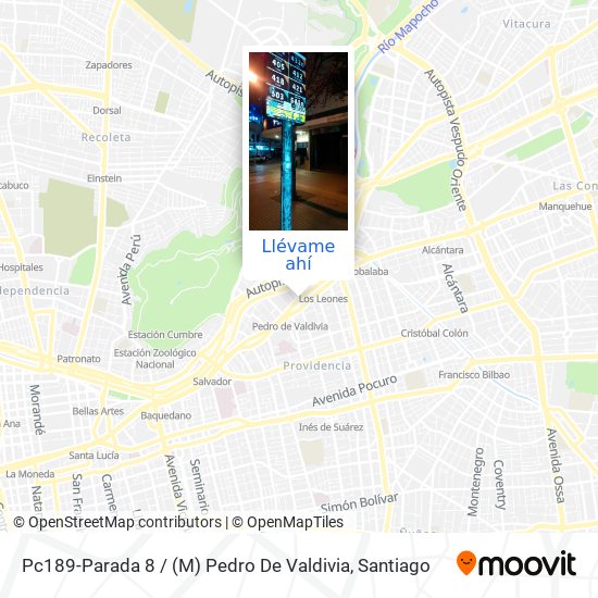 Mapa de Pc189-Parada 8 / (M) Pedro De Valdivia
