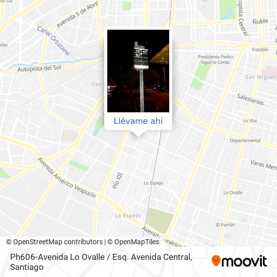 Mapa de Ph606-Avenida Lo Ovalle / Esq. Avenida Central