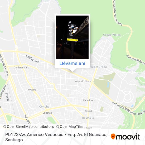 Mapa de Pb123-Av. Américo Vespucio / Esq. Av. El Guanaco