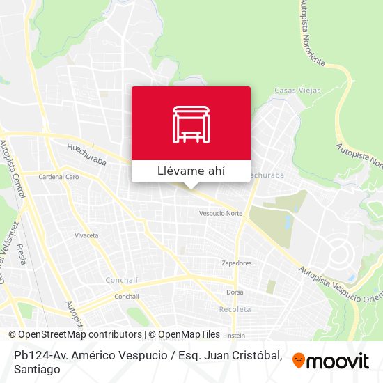 Mapa de Pb124-Av. Américo Vespucio / Esq. Juan Cristóbal