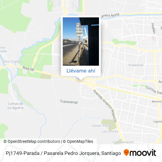 Mapa de Pj1749-Parada / Pasarela Pedro Jorquera