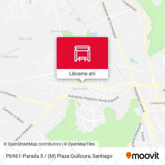 Mapa de Pb961-Parada 5 / (M) Plaza Quilicura