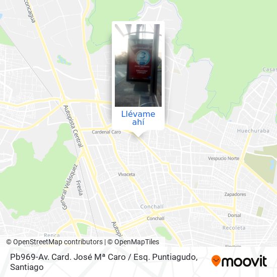 Mapa de Pb969-Av. Card. José Mª Caro / Esq. Puntiagudo