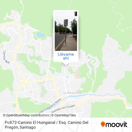 Mapa de Pc872-Camino El Huinganal / Esq. Camino Del Pregón