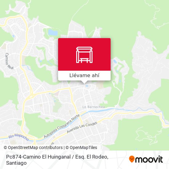 Mapa de Pc874-Camino El Huinganal / Esq. El Rodeo