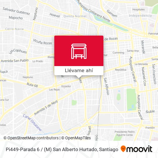 Mapa de Pi449-Parada 6 / (M) San Alberto Hurtado