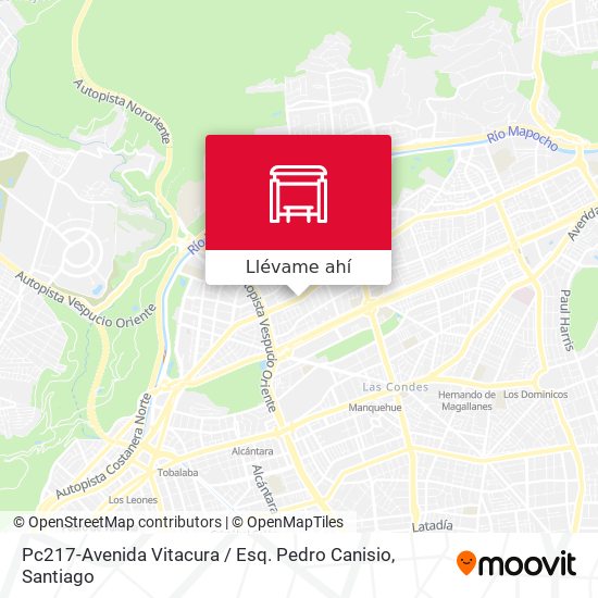 Mapa de Pc217-Avenida Vitacura / Esq. Pedro Canisio