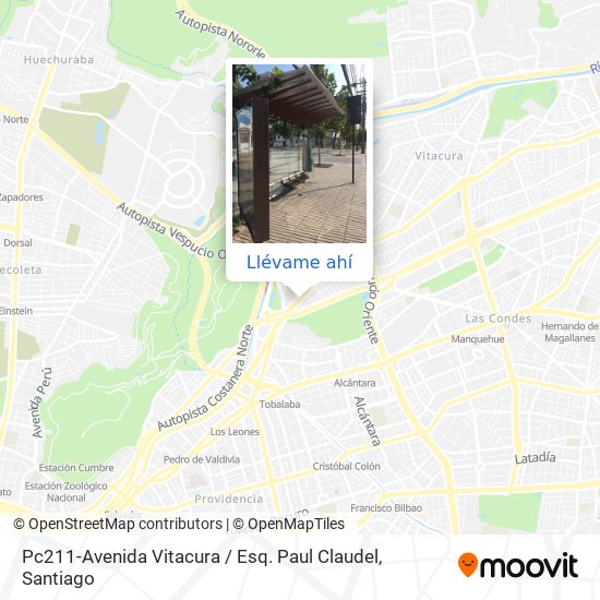Mapa de Pc211-Avenida Vitacura / Esq. Paul Claudel