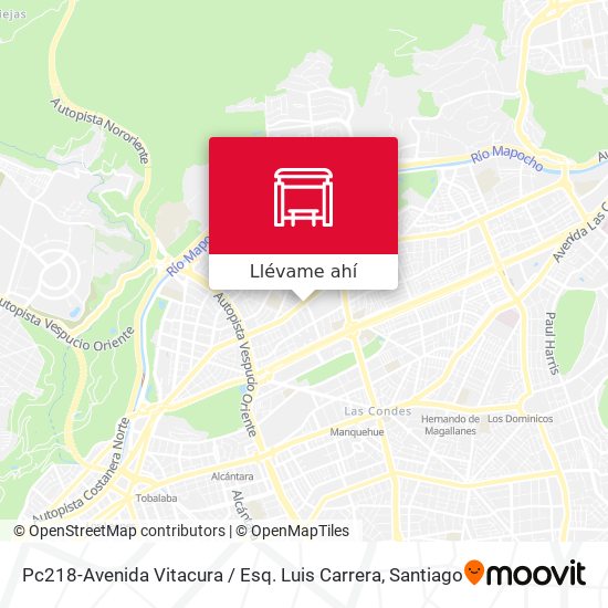 Mapa de Pc218-Avenida Vitacura / Esq. Luis Carrera