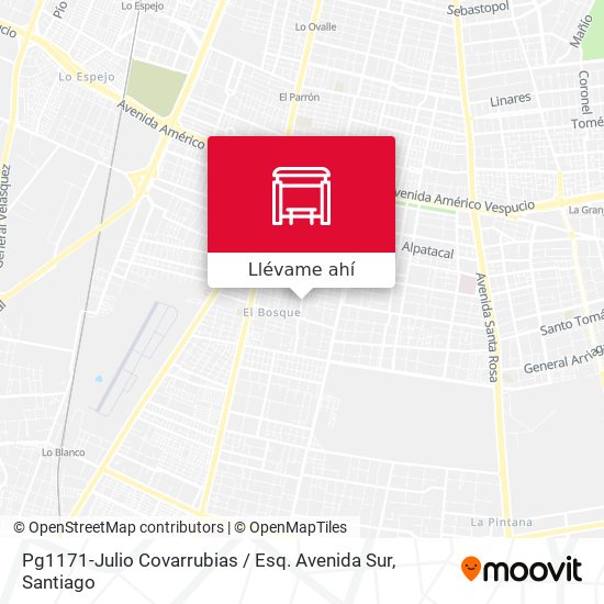 Mapa de Pg1171-Julio Covarrubias / Esq. Avenida Sur