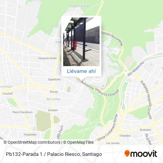 Mapa de Pb132-Parada 1 / Palacio Riesco