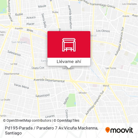 Mapa de Pd195-Parada / Paradero 7 Av.Vicuña Mackenna