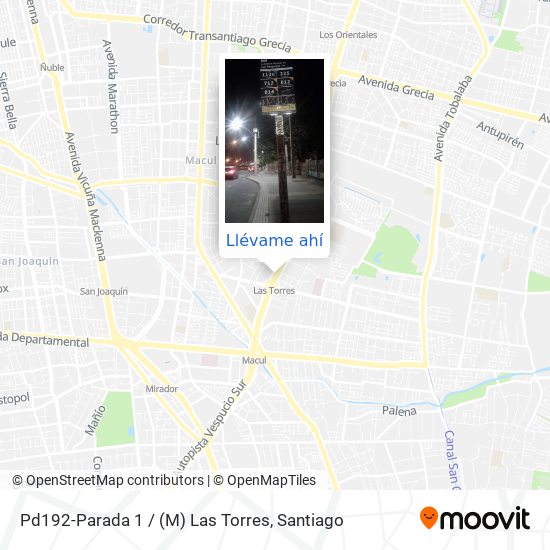 Mapa de Pd192-Parada 1 / (M) Las Torres