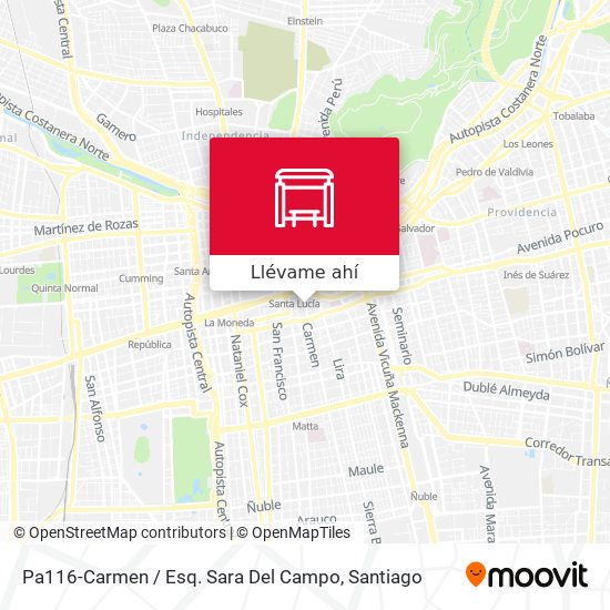 Mapa de Pa116-Carmen / Esq. Sara Del Campo