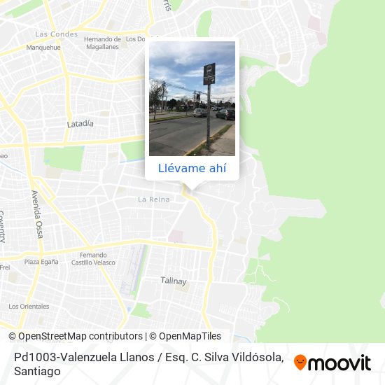 Mapa de Pd1003-Valenzuela Llanos / Esq. C. Silva Vildósola