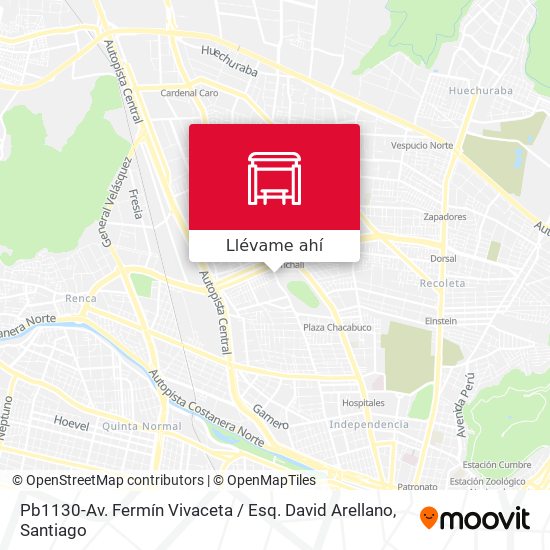 Mapa de Pb1130-Av. Fermín Vivaceta / Esq. David Arellano