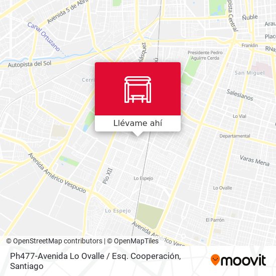 Mapa de Ph477-Avenida Lo Ovalle / Esq. Cooperación