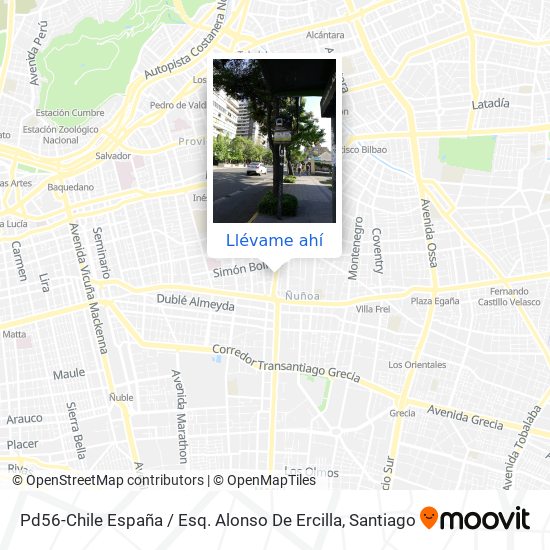 Mapa de Pd56-Chile España / Esq. Alonso De Ercilla