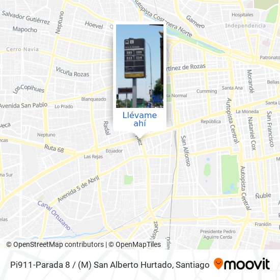 Mapa de Pi911-Parada 8 / (M) San Alberto Hurtado