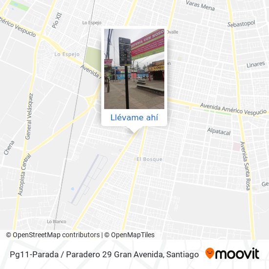 Mapa de Pg11-Parada / Paradero 29 Gran Avenida