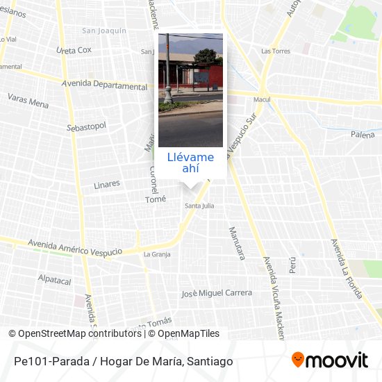 Mapa de Pe101-Parada / Hogar De María