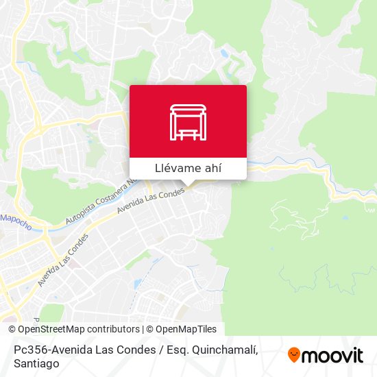 Mapa de Pc356-Avenida Las Condes / Esq. Quinchamalí
