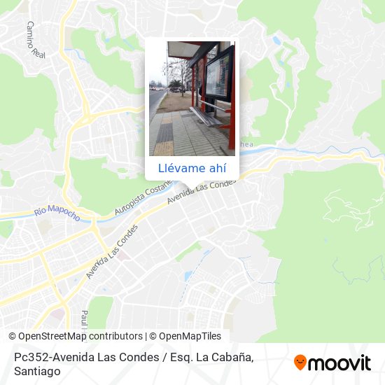 Mapa de Pc352-Avenida Las Condes / Esq. La Cabaña