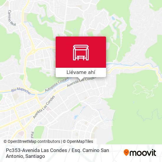 Mapa de Pc353-Avenida Las Condes / Esq. Camino San Antonio