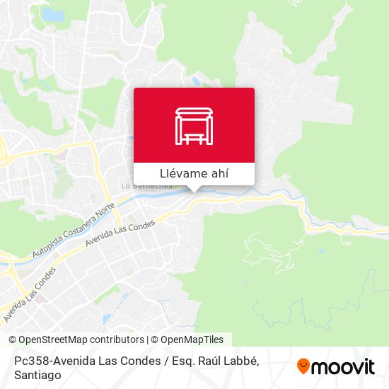 Mapa de Pc358-Avenida Las Condes / Esq. Raúl Labbé