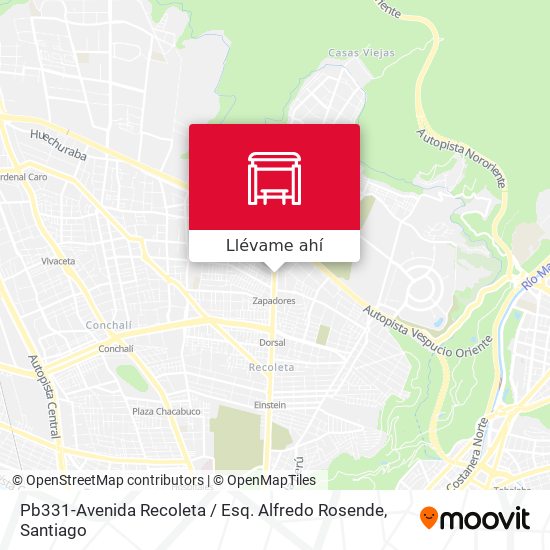 Mapa de Pb331-Avenida Recoleta / Esq. Alfredo Rosende