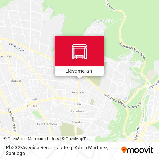 Mapa de Pb332-Avenida Recoleta / Esq. Adela Martínez