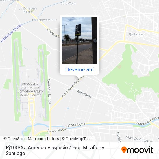 Mapa de Pj100-Av. Américo Vespucio / Esq. Miraflores