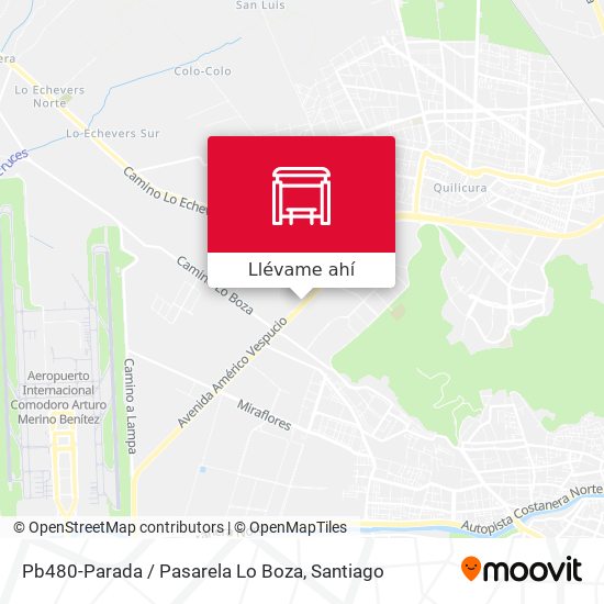 Mapa de Pb480-Parada / Pasarela Lo Boza