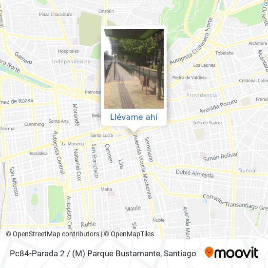 Mapa de Pc84-Parada 2 / (M) Parque Bustamante
