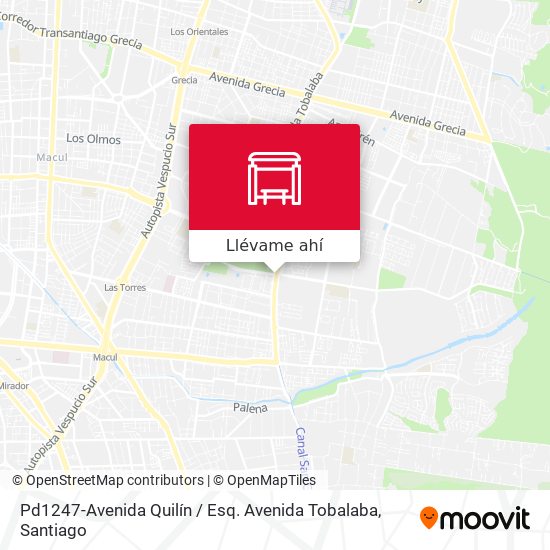 Mapa de Pd1247-Avenida Quilín / Esq. Avenida Tobalaba
