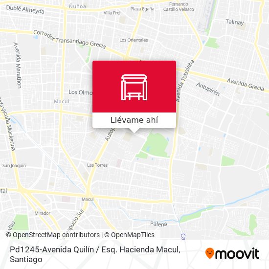 Mapa de Pd1245-Avenida Quilín / Esq. Hacienda Macul