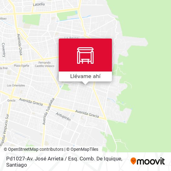 Mapa de Pd1027-Av. José Arrieta / Esq. Comb. De Iquique