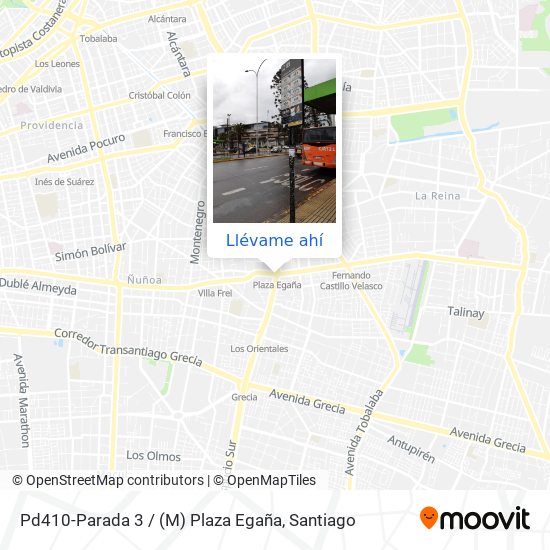 Mapa de Pd410-Parada 3 / (M) Plaza Egaña