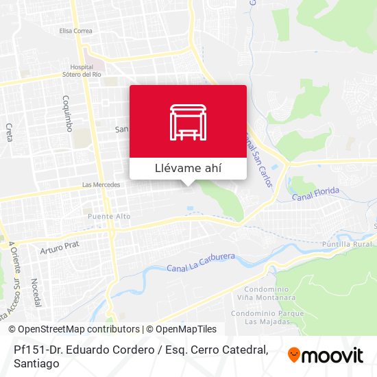 Mapa de Pf151-Dr. Eduardo Cordero / Esq. Cerro Catedral