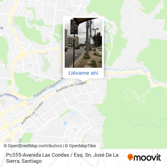 Botánica Portavoz retorta Cómo llegar a Pc355-Avenida Las Condes / Esq. Sn. José De La Sierra en  Santiago en Micro o Metro?